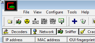 scan for mac address using cain and abel